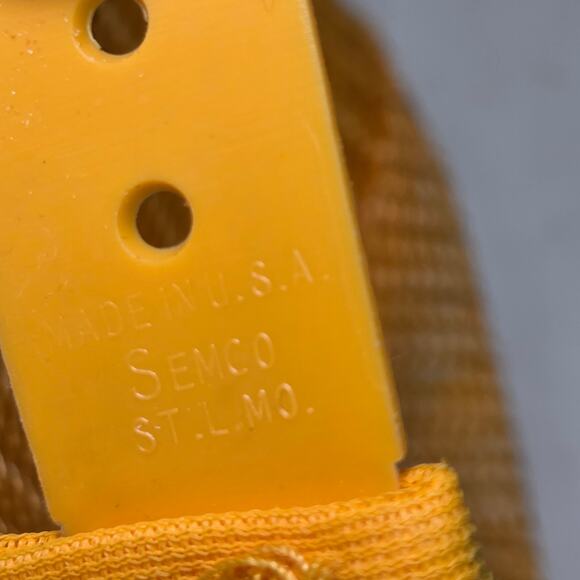 Vintage Johnson Reels Trucker Hat Green Yellow Kap King USA Snapback Foam Rot - Picture 8 of 10